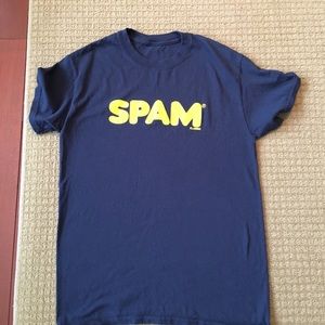 Spam tee blue size small